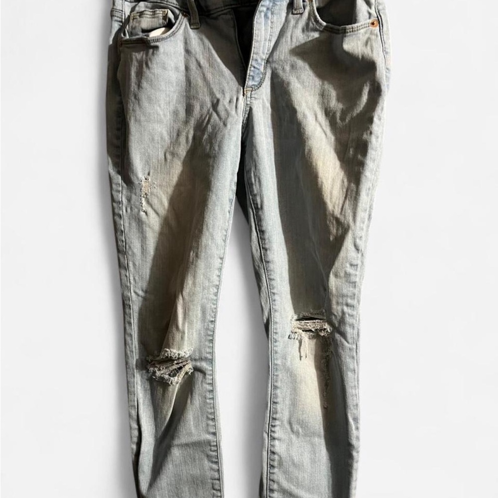 Distressed Light Wash Jeans